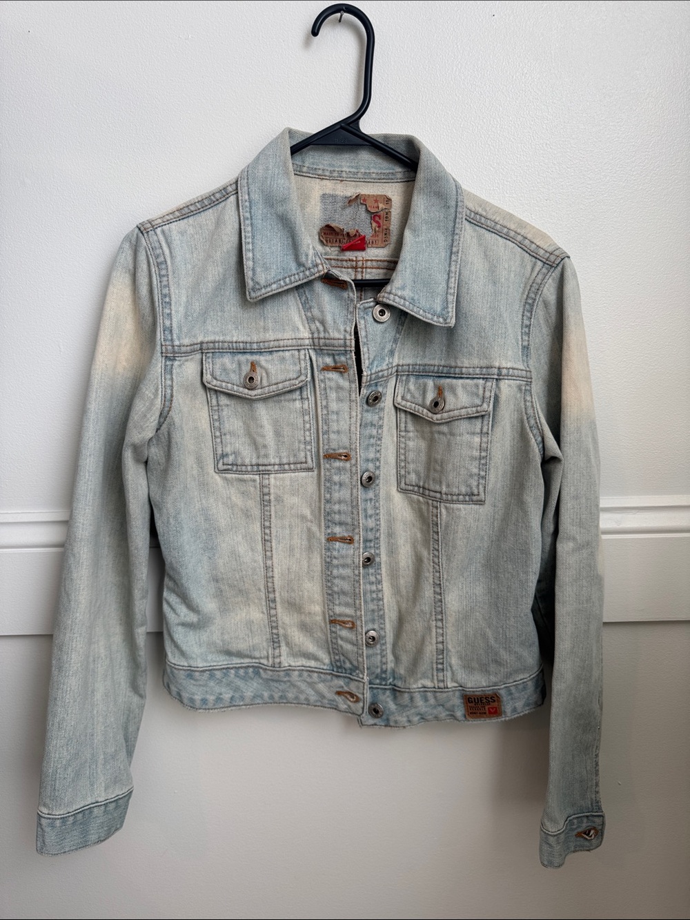 Guess Light Blue Washed Denim Jacket